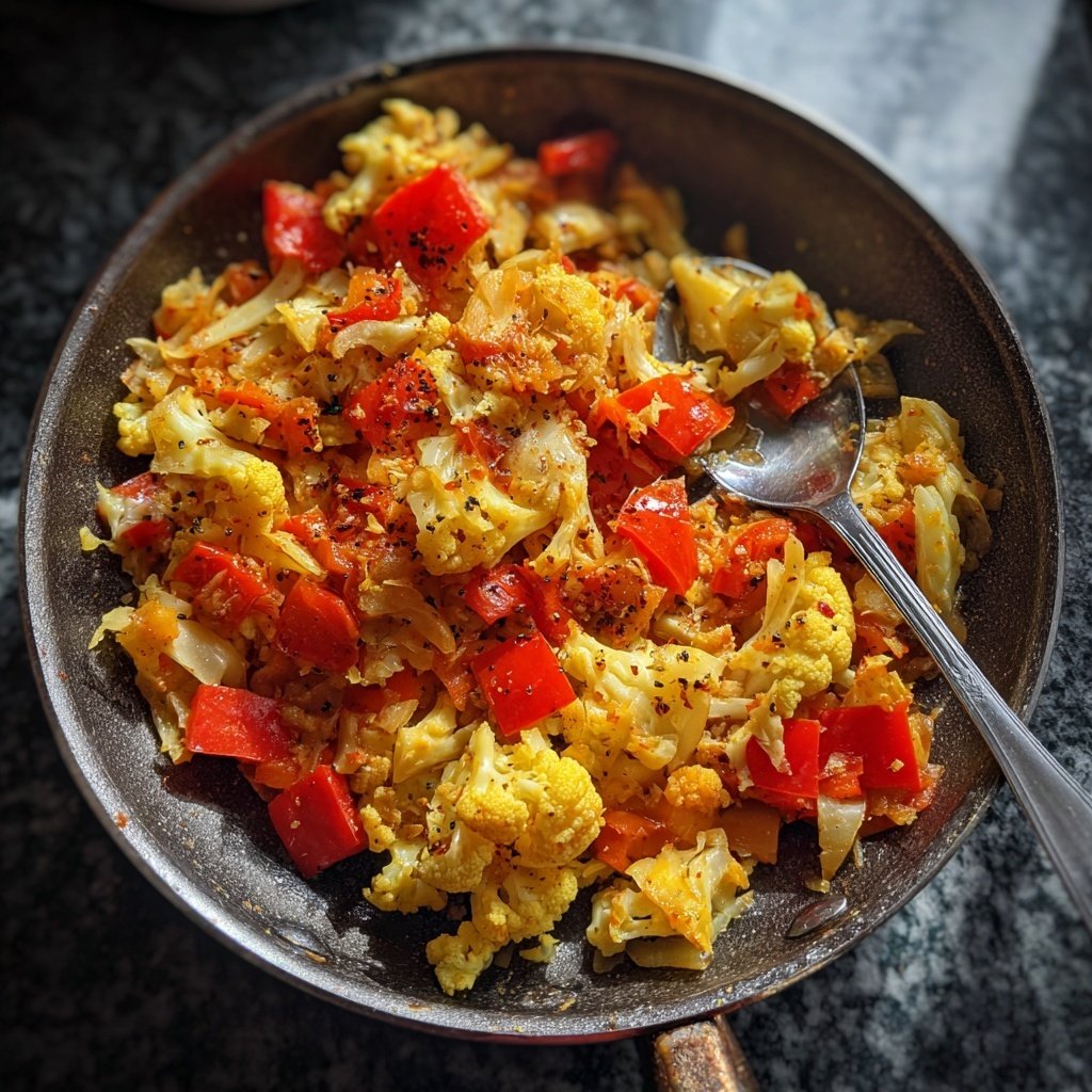 Blumenkohl Reis Pfanne Mit Paprika