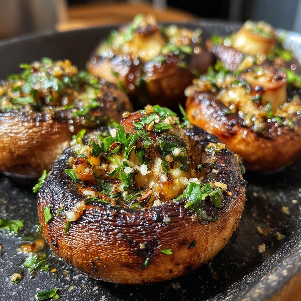 Gegrillte Champignons Mit Knoblauch