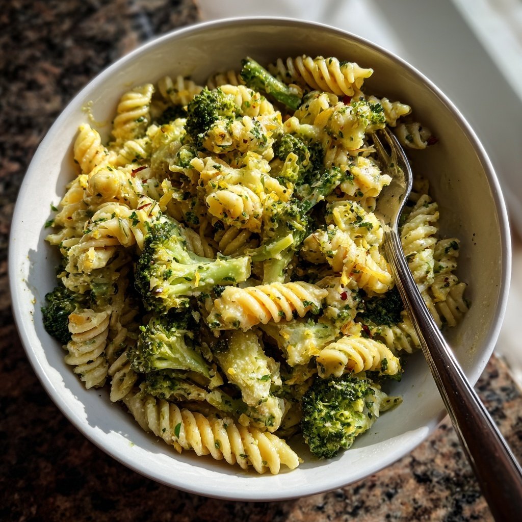 Brokkoli Mandel Pasta Mit Zitronen Note