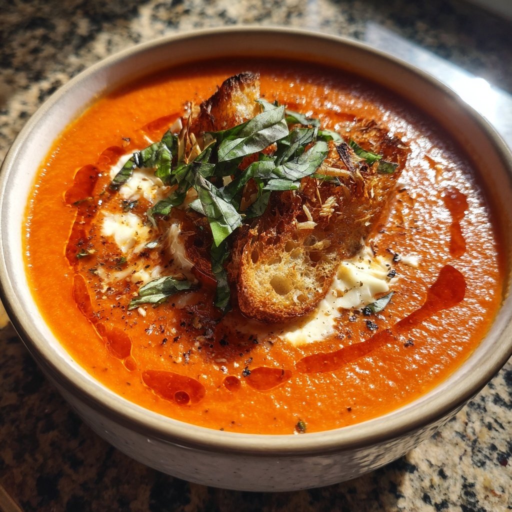 Tomatensuppe mit Ofentomaten