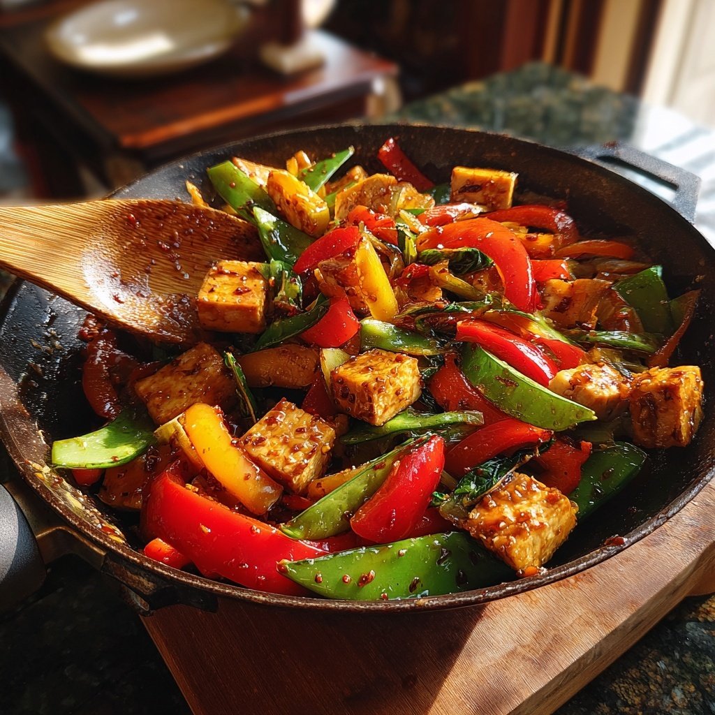 Kalorienarme Gemüsepfanne Mit Tofu