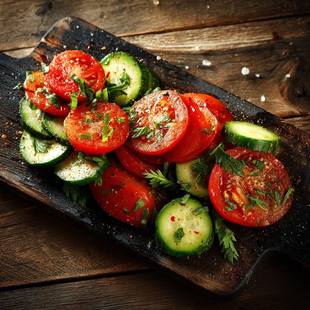 Grill Beilagen Mit Tomaten Und Gurke