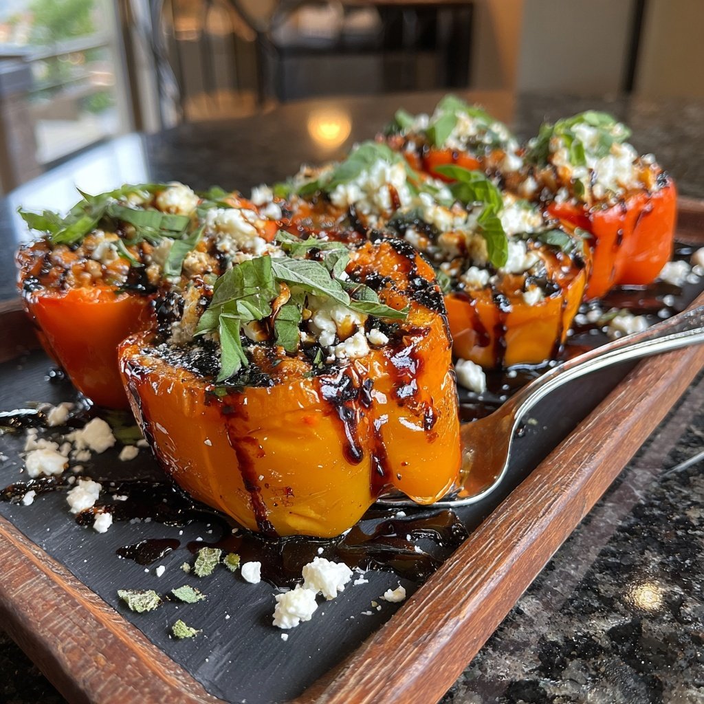 Gegrillte Paprika Mit Balsamico