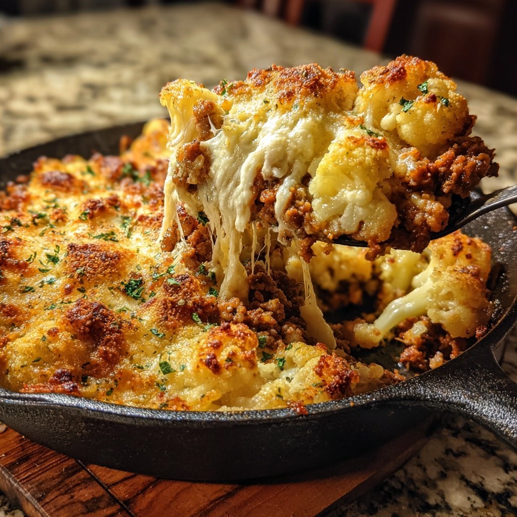 Blumenkohl Hack Pfanne Low Carb